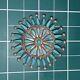 1.82 Old Pawn Native Zuni Sterling Silver Petit Point Turquoise Brooch / Pin