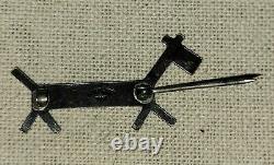 1930s Native American Symbol Pin Brooch Navajo Horse Whirling Winds Logs Arrows