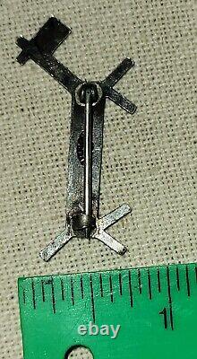 1930s Native American Symbol Pin Brooch Navajo Horse Whirling Winds Logs Arrows