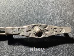 1930s -OLDPAWNNATIVEAMERICANNAVAJO- 925 WHIRLING LOGSBROOCHPIN #K167