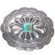 1940's Vintage Navajo Sterling Silver Turquoise Concho Pin/brooch Withturquoise