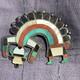1950s Best Large Big Rainbow Man Native Zuni Sterling Inlaid Inlay Pin Brooch