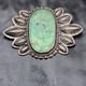 1950s Navajo Sterling Silver Green Royston Turquoise Brooch Pin 30.4g 925