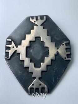 1950s Old Pawn Native Hopi Sterling Silver Pin / Brooch