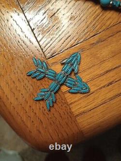 1950s Vintage Bolo Tie Sancrest Arrows Southwest Simulated Turquoise