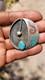 1960s-70s Vintage Kingman Turquoise And Red Coral Zuni Pendant/brooch