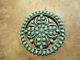 2 3/4 Old Pawn Zuni Sterling Silver Premium Petit Point Turquoise Cluster Pin