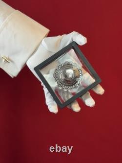 2 Suzie James Navajo Sterling Silver Stamped Concho Brooch Pin