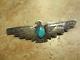 3 1/2 Huge Old Fred Harvey Era Navajo Sterling Silver Turquoise Thunderbird Pin
