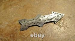 3 Old Pawn Navajo Sterling Silver Stamped Design ARROW Pin