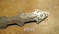 3 Old Pawn Navajo Sterling Silver Stamped Design ARROW Pin