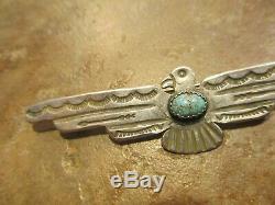3 REAL OLD Fred Harvey Era Navajo Sterling Silver Turquoise THUNDERBIRD Pin