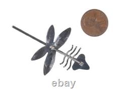 30's-40's Navajo silver turquoise dragonfly pin