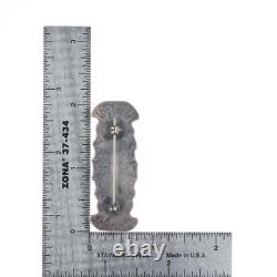 30's-40's Vintage Navajo sterling silver 3 stone turquoise pin/brooch