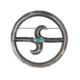 40's-50's Vintage Native American Sandcast Sterling Silver Pin With Turquoise