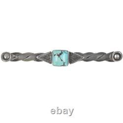 40's-50's Vintage Native American silver pin with turquoise