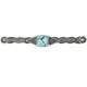 40's-50's Vintage Native American Silver Pin With Turquoise
