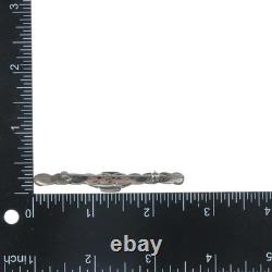 40's-50's Vintage Native American silver pin with turquoise