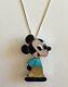 48 Hr Sale! Native American Mickey Mouse Turquoise Pin Pendant Sterling Chain