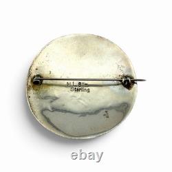 925 Sterling Silver Native American Brooch 22.8g