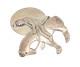925 Sterling Silver Vintage Brooch Pin Navajo Etched Sad Man On Horse Bp10589