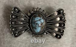 925 Sterling Silver Vintage Navajo Turquoise Brooch/Pin