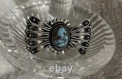 925 Sterling Silver Vintage Navajo Turquoise Brooch/Pin