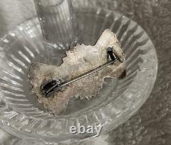925 Sterling Silver Vintage Navajo Turquoise Brooch/Pin