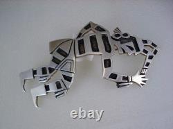 AUTHENTIC OLD Billie Ray Hawee HOPI STERLING SILVER KOSHARE CLOWN KACHINA PIN