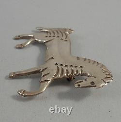 Allison Manuelito Navajo. 925 Sterling Silver Majestic Horse Pin Or Brooch