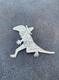 Allison Snowhawk Lee Bandit Lizard Cowboy Brooch Pin 925 Native American Made
