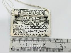 Amado Pena Brooch/pin + Tile Slide Pendant Set Sterling Silver 925 Yaqui Tribe