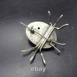 Amiable TURQUOISE and Sterling Silver BUG INSECT PIN/BROOCH by YAZZIE Navajo