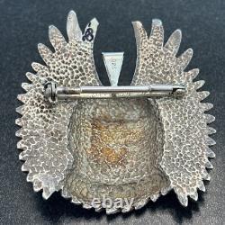 Andy Lee Kirk Navajo Isleta Pendant Brooch sterling silver Tufa Cast Figure 12