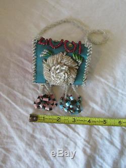 Antique 1907 Native American Indian Beaded PIN CUSHION Old Estate Nice 6