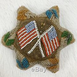 Antique Iroquois Native American Flag Pin Cushion Whimsey Whimsy Americana