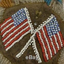 Antique Iroquois Native American Flag Pin Cushion Whimsey Whimsy Americana