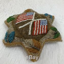 Antique Iroquois Native American Flag Pin Cushion Whimsey Whimsy Americana