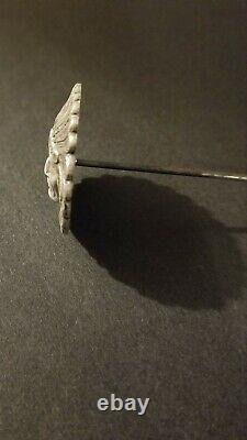Antique Victorian Native American Indian Chief Sterling Silver Hat Pin