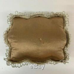 Antique Victorian Velvet Beaded Pin Cushion Pillow bird Native American Indian