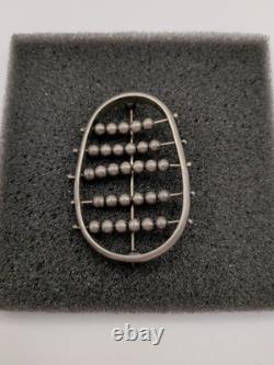 Antique Vintage Navajo Ring Sterling Silver Brooch