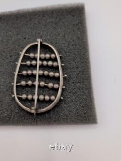 Antique Vintage Navajo Ring Sterling Silver Brooch