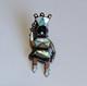 Apache Gaan Crown Dancer Inlaid Multi Gemstone Vintage Sterling Silver Pin