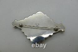 Apache Native American Sterling Silver Pin Lapis Turquoise Jeweled Pike Snyder