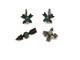 Arrows Turquoise Green Fred Harvey Era Sterling Silver Earrings & 2 Pins Lot