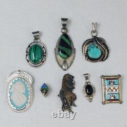 Assorted Native American/Southwestern Sterling. 925 Pins & Pendants 110.4 29172 Assorted Native American/Southwestern Sterling. 925 Pins & Pendants 110.4 29172