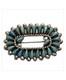 Astute Zuni Sterling Silver Cerrillos Turquoise Petit Point Brooch