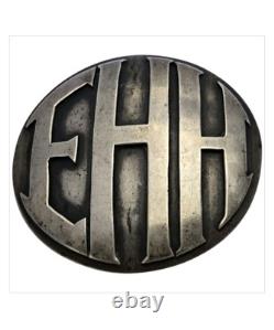 Attributed To Sam Roanhorse Zuni House Sterling Silver Engraved Pin Brooch