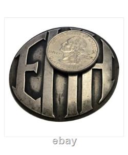 Attributed To Sam Roanhorse Zuni House Sterling Silver Engraved Pin Brooch