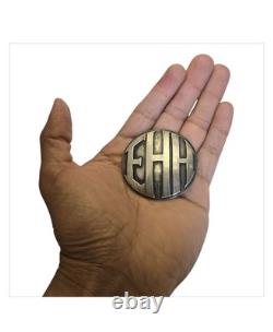 Attributed To Sam Roanhorse Zuni House Sterling Silver Engraved Pin Brooch
